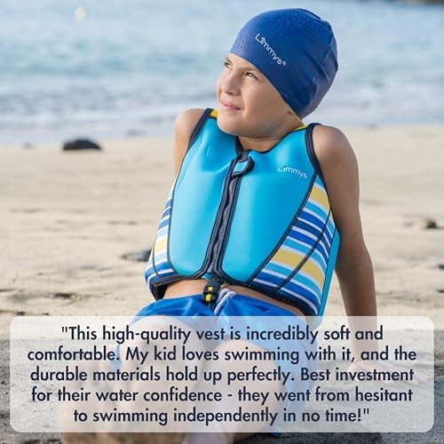 Limmys Premium Kids Swim Vest - Toddler Swim Jacket and Buoyancy Swimming Aid - Modern Design Swimming Vest for Boys, Girls and Babies - Drawstring Bag Included