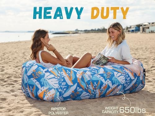 WEKAPO Inflatable Lounger Air Sofa Hammock-Portable,Water Proof& Anti-Air Leaking Design-Ideal Couch for Backyard Beach Traveling Camping Picnics & Music Festivals