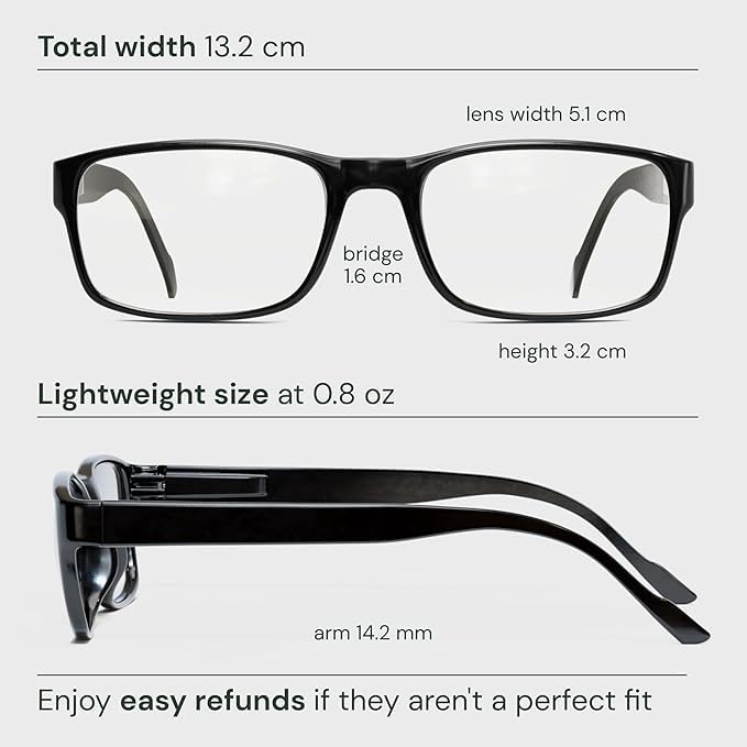 Gaoye Professional Reading Glasses for All Day - Computer Readers with Blue Light Protection - Value Pack