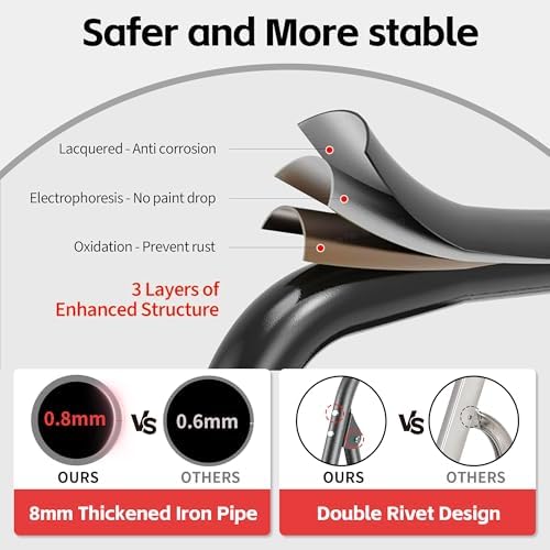 Step Ladder Foldable Folding Stool - for Home Adults Kitchen 3 Stepping Extension Tall Heavy Duty with Handrails - Closet Stepstool Stair Ladders Extendable Stepladder for Indoor House 600Lbs