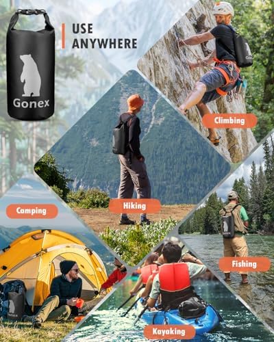 Gonex Bear Bag 10L with Bell Whistle Bear Canister for Backpacking Ultralight Waterproof Food Storage Bag for Hiking, Outdoor, Camping, Fishing, Kayaking