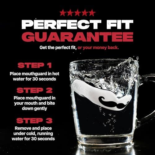SafeJawz Sports Mouthguard, Dual Layer Premium Mouth Guard with Case for Basketball, Lacrosse, Football, Martial Arts, Hockey, Wrestling, Ice Hockey and All Contact Sports