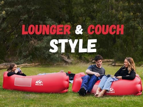WEKAPO Inflatable Lounger Air Sofa Hammock-Portable,Water Proof& Anti-Air Leaking Design-Ideal Couch for Backyard Beach Traveling Camping Picnics & Music Festivals