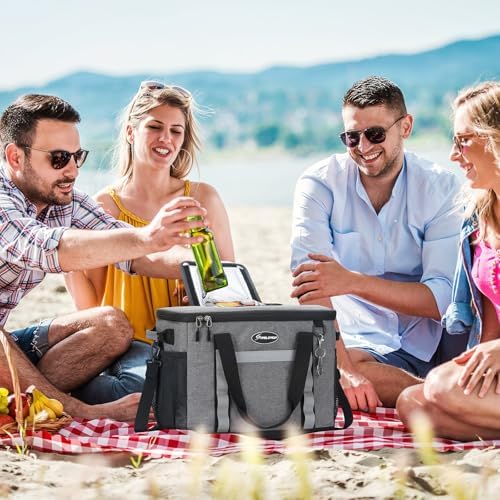 Maelstrom Soft Cooler Bag,Collapsible Soft Sided Cooler,24/30/60/75 Cans Beach Cooler,Ice Chest,Large Leakproof Camping Cooler,Portable Travel Cooler for Grocery Shopping,Camping,Road Trips