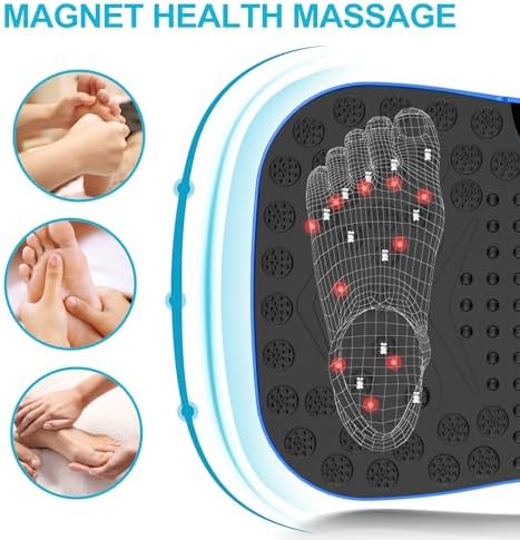 AXV Vibration Plate Exercise Machine Whole Body Workout Portable Mini Vibrate Fitness Platform Lymphatic Drainage Machine for Weight Loss Shaping Toning Wellness Home Gyms Workout (Mini)