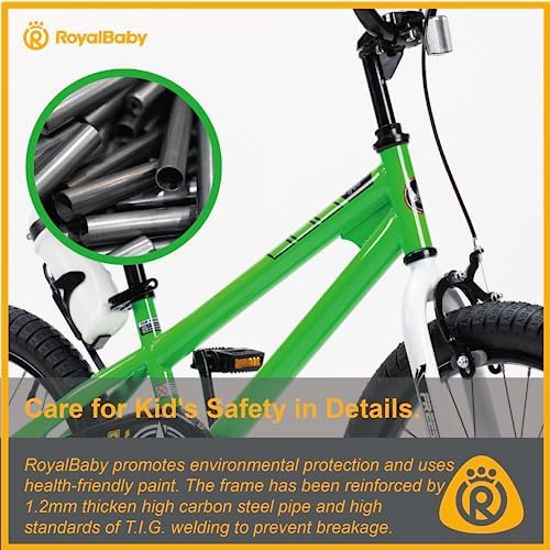 RoyalBaby Kids Bike EZ Freestyle Training Free Balance to Pedal Easy Learning Bicycle, 12-18 Inch for Toddlers to Big Kids