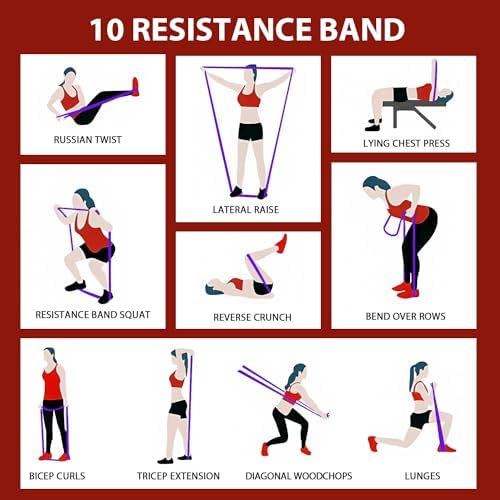 LEEKEY Resistance Bands Set for Pull-Up Assistance & Full-Body Training, Multi-Level Exercise Bands with Bag for Home Workouts, Physical Therapy, Strength Training (Men/Women)