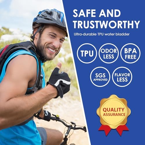 UTOBEST Hydration Bladder,TPU Water Bladder,Water Bladder for Hiking Backpack,BPA Free,Wide Opening,Leak-Proof,Water Reservoir for Hiking Cycling Camping Running