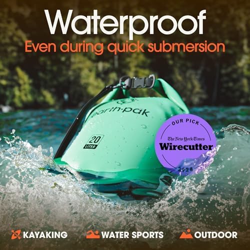 Earth Pak Waterproof Dry Bag - Roll Top Waterproof Backpack Sack Keeps Gear Dry for Kayak with Waterproof Phone Case