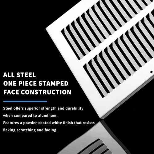 30x6 Return Air Grille(Duct Opening Size),Air Return Vent Cover,Flat Vent Cover,Rejillas De Aire Acondicionado para Casa,Return Air Grilles,Outer Dimensions:31.75"Wx7.75"H(30"W x 6"H, Duct Opening)