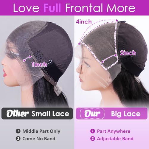 30 Inch Body Wave Lace Front Wigs Human Hair 200% Density, 13x4 HD Transparent Lace Frontal Wigs Human Hair Glueless Brazilian Virgin Wig for Women Pre Plucked Bleached Knots with Baby Hair