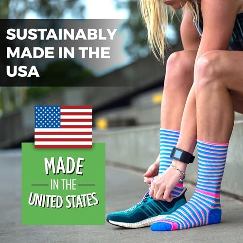 Wrightsock CoolMesh II Tab Running Socks for Men and Women – Eco-Friendly Anti Blister Socks - American Made