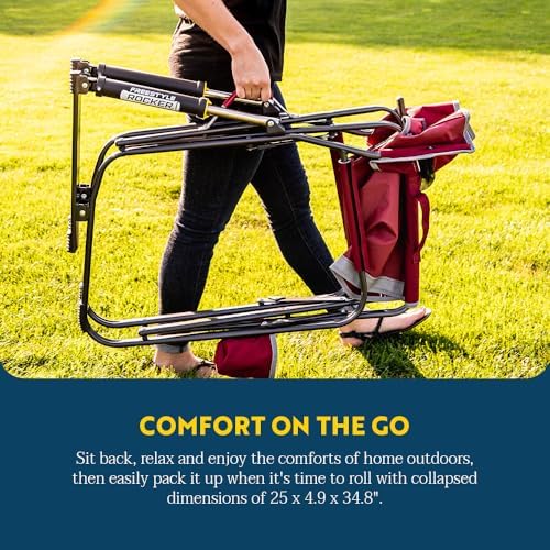 GCI OUTDOOR Freestyle Rocker Camping Chair | Portable Folding Rocking Chair with Solid, Durable Armrests, Drink Holder & Comfortable Backrest — Royal Blue