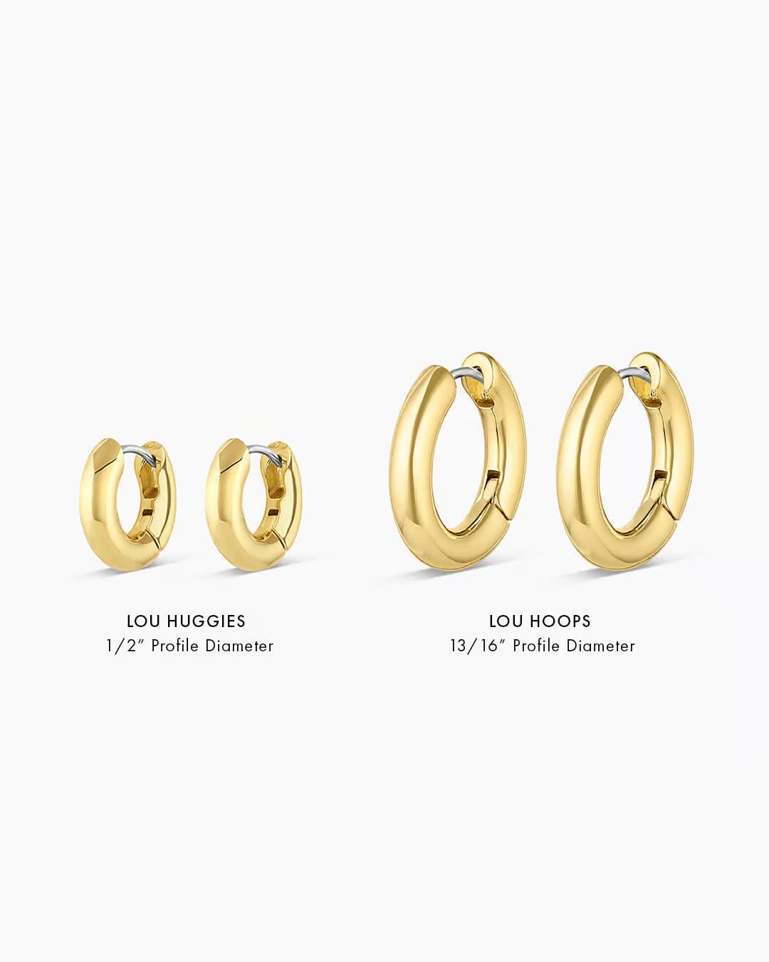 gorjana - Lou Huggies 1/2" Drop - 18k Gold Plated for Women