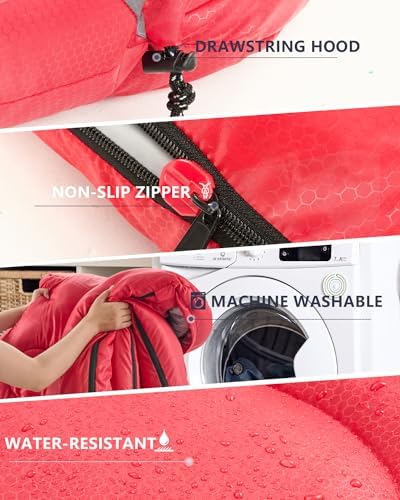 Sleeping Bags for Adults Backpacking Lightweight Waterproof- Cold Weather Sleeping Bag for Girls Boys Mens for Warm Camping Hiking Outdoor Travel Hunting with Compression Bags