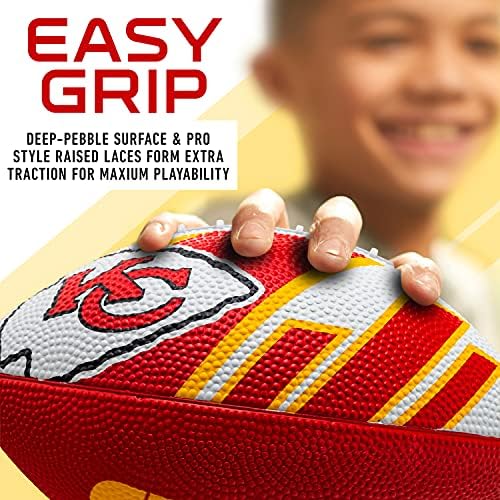 Franklin Sports NFL Team Footballs - Rubber Youth Mini Footballs for All NFL Teams - Kids Junior 8.5" Football - Official NFL Licensed Footballs
