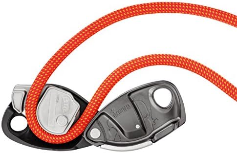Petzl GRIGRI + Belay Device with Cam-Assisted Blocking and Anti-Panic Handle, Suitable for Learners and Intensive Use - Orange