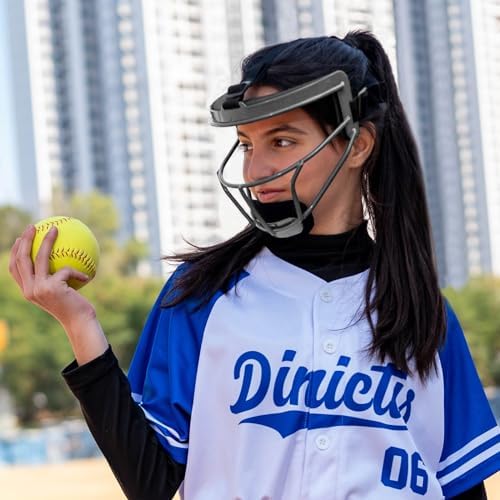 Dinictis Softball Face Mask, Lightweight, Comfortable, with Wide Field Vision, Durable and Safe Face Guards, Premium Protective Softball Fielder's Mask