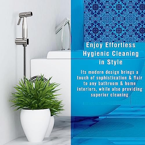 Premium Bidet Sprayer - Handheld Bidet Jet Spray for Toilet | Adjustable Water Pressure | Leak-Proof Stainless Steel Toilet Bidet Sprayer | Muslim Shower | Cloth Diaper Washer | Bathroom Bidet