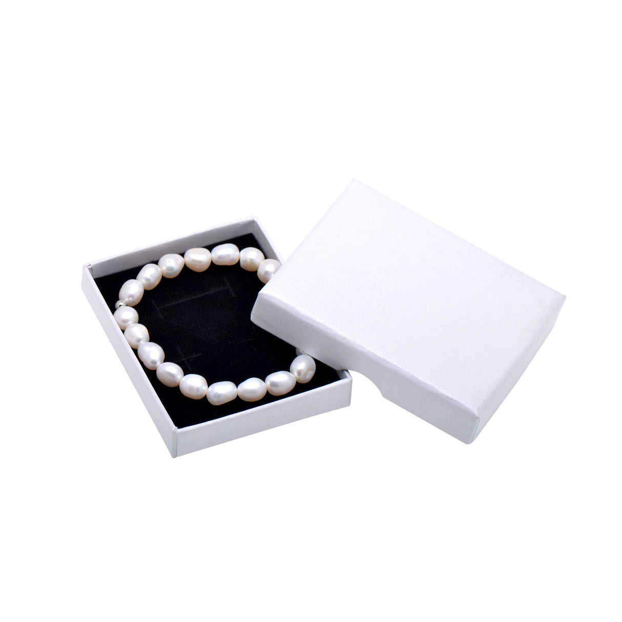 White Cultured Freshwater Pearls Bracelet for Women, 7.0 Inches