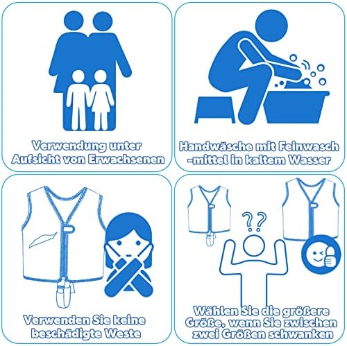 Pottwal Swim Vest for Kids - Swim Jacket for 1-2 Years (24-33LBS) - Buoyancy Aid Made of Neoprene & EPE - with Adjustable Crotch Strap