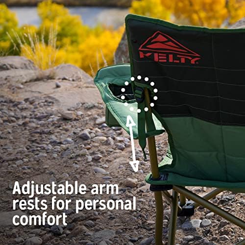 Kelty Low Loveseat Double 2 Person Camping Chair, Two Person Foldable Seat for Festivals, Concerts, Tailgates, Beach Days, Low Seat Height
