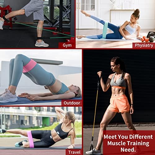 VEICK Resistance Bands, Exercise Bands, Workout Bands Set for Working Out with Handles for Men Women, Elastic Exercising Bands for Fitness Weights Work Out at Home Gym