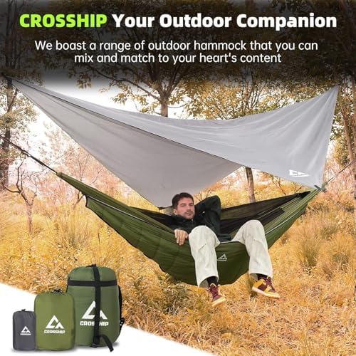 Hammock Underquilt for Camping Hammock, Full Length Camping Quilt for Lightweight Soft Warm 3-4 Seasons 41-68°F, Great for Hiking Backpacking Traveling Beach (Hold Up to 500lbs)