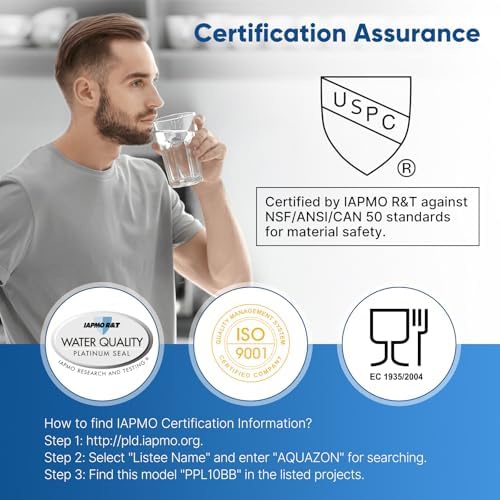 PUREPLUS 10" x 4.5" Whole House Pleated Sediment Filter for Well Water, Replacement Cartridge for GE FXHSC, Culligan R50-BBSA, Pentek R50-BB, DuPont WFHDC3001, American Plumber W50PEHD, GXWH40L, 4Pack