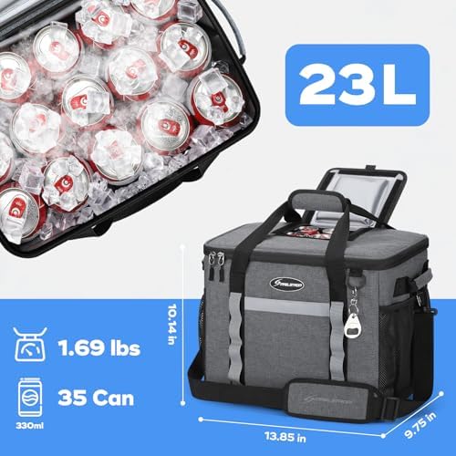 Maelstrom Soft Cooler Bag,Collapsible Soft Sided Cooler,24/30/60/75 Cans Beach Cooler,Ice Chest,Large Leakproof Camping Cooler,Portable Travel Cooler for Grocery Shopping,Camping,Road Trips