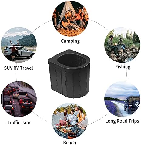 Portable Toilet for Camping, Potty Adults, Porta Travel Commode Bucket Car, Travel, Outdoor, Hiking, Backpack, Trips, Tent, Boat, Beach, Traffic Jam, Home