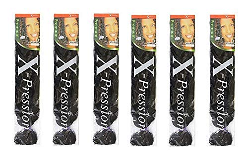X-pression Premium Original Ultra Braid. - Colour YELLOW (Pack of 6)