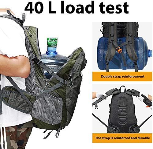 40L Waterproof Lightweight Hiking,Camping,Travel Backpack for Men Women