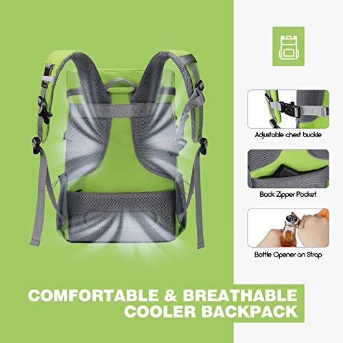 Maelstrom Cooler Backpack - 35/50 Can Insulated Soft Cooler Lunch Bag for Camping, Beach, Hiking & Shopping