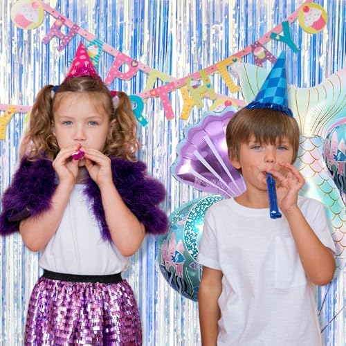 20 Pack Foil Curtain Backdrop Iridescent Metallic Tinsel Foil Fringe Curtains Photo Booth Props for Birthday Wedding Engagement Baby Shower Bachelorette Christmas Holiday Celebration Party Decoration