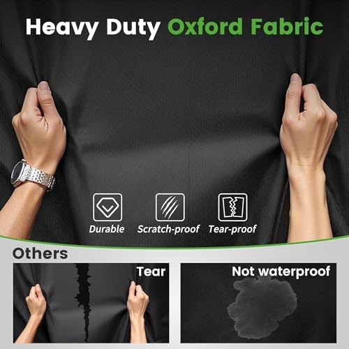 10L0L 2/4/4+2 Passenger Golf Cart Cover Fits for Yamaha EZGO Club Car, 420D Waterproof Durable Polyester Golf Cart Cover with Three Zipper Doors Windproof Sunproof - Black/Army Green/Sliver