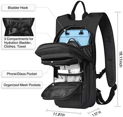 NOOLA Hydration Backpack with 3L TPU Water Bladder, Tactical Molle Water Backpack for Men Women, Hydration Pack for Hiking, Biking, Running and Climbing