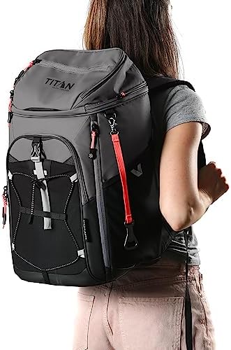 Titan Deep Freeze Ice Wall Backpack Cooler 30 Can Cooler Bag with Ice Packs