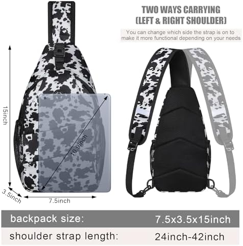 Crossbody Bags for Women Men Trendy Sling Bag Bakpack Casual Chest Bag with Convertible Shoulder Strap