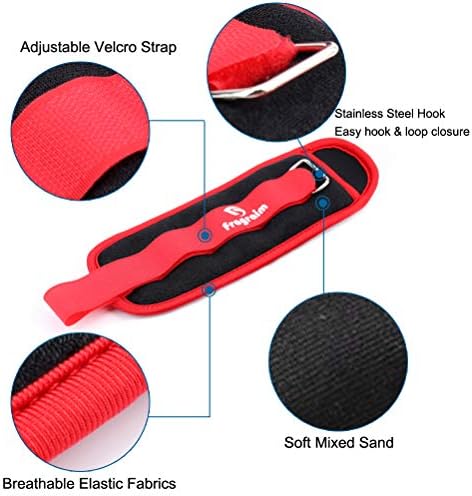 Ankle Weights for Women, Men and Kids - 1/2/3/4/6/8/10/12/15/20 LBS 1 Pair Strength Training Wrist/Leg/Arm Weight with Adjustable Strap for Jogging, Gymnastics, Aerobics, Physical Therapy