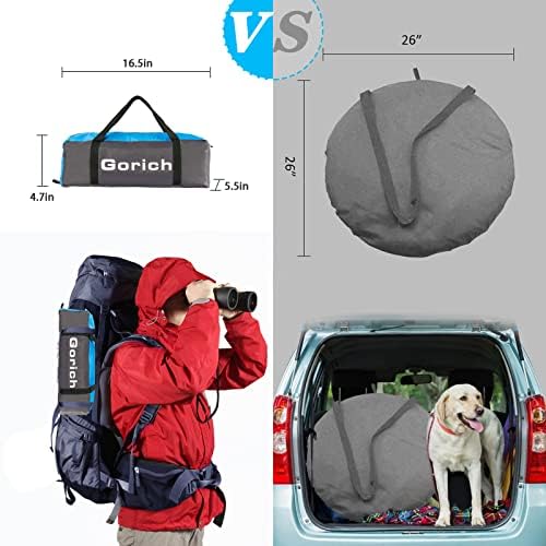 Gorich Beach Tent Sun Shelter for 3/4-5/6-7/8-10 Person with UPF 50+ UV Protection, Lightweight & Easy Setup Beach Shade Canopy, Portable Beach Shade Tent Beach Cabana