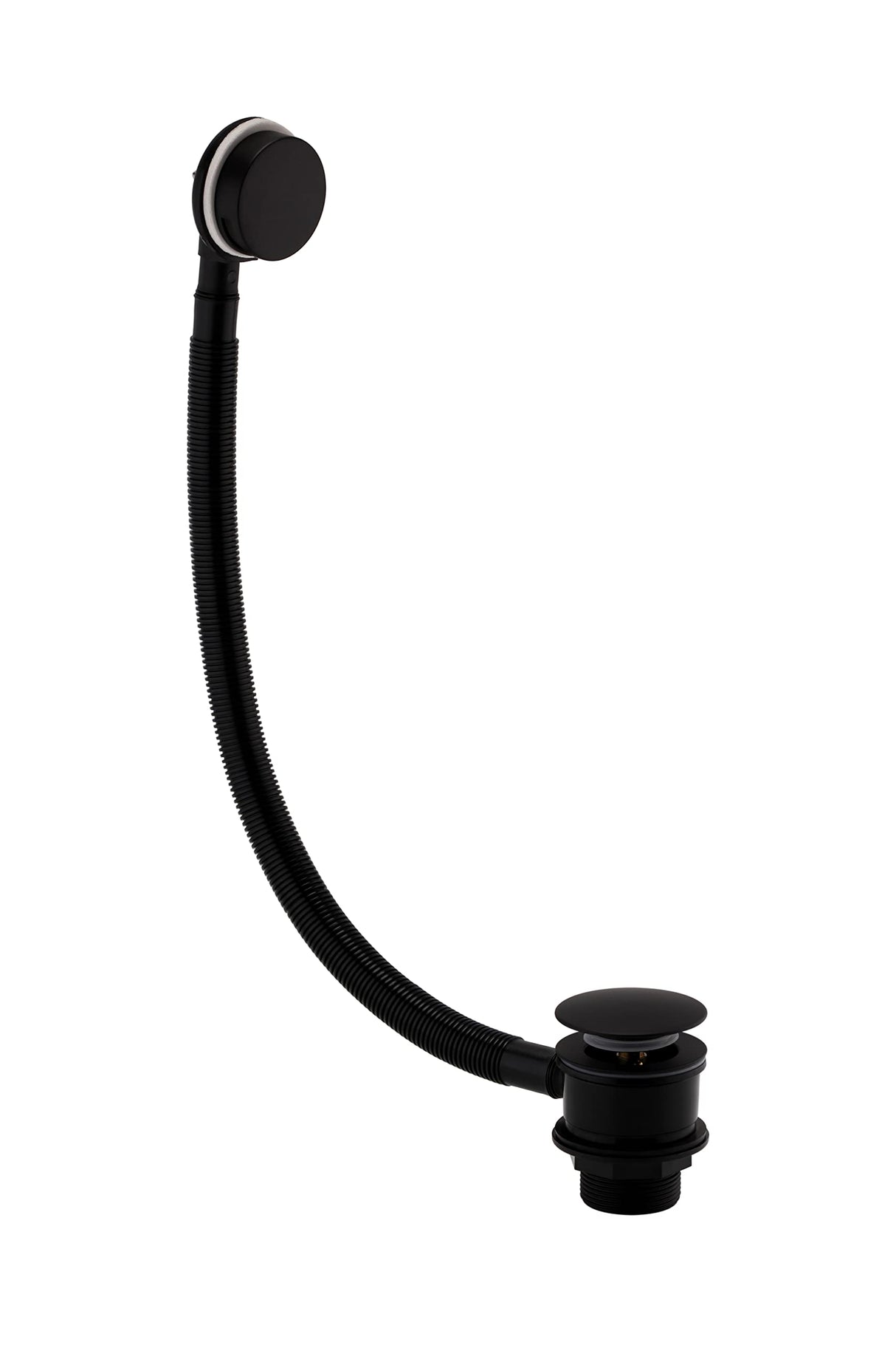 Sandy Beach Black Bath Overflow with Pop-Up Waste - Bath Waste Kit