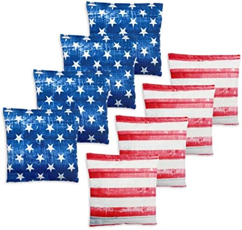 SPORT BEATS Cornhole Bags Set of 8 Regulation Weight & Size Corn Hole Bags Bean Bags for Cornhole Game Includes Carry Case