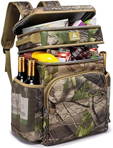 Laripwit 54/40 Cans Backpack Cooler Insulated Leak-Proof Large Cooler Backpack Double Deck Lunch Backpack for Men Women - Perfect Soft Cooler Bag for Tactical, Camping, Picnic, Beach, Hiking