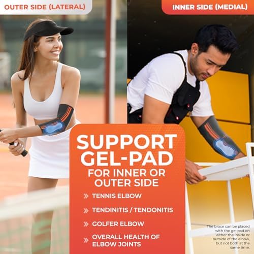 DR. BRACE® Elite Elbow Brace Support, Breathable Elbow Compression Sleeve with Gel Pad for Golfer's, Tennis Elbow & Tendonitis Treatment & Pain Relief 2024