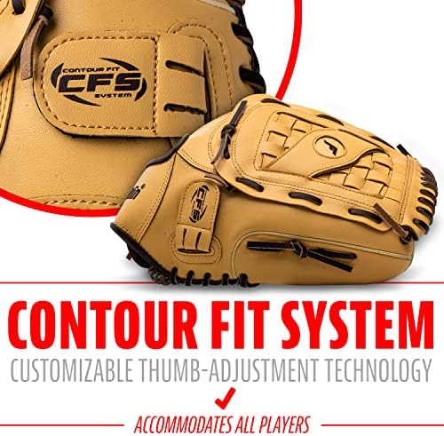 Franklin Sports Baseball + Softball Gloves - Field Master Adult + Youth Baseball + Softball Gloves - Right Hand + Left Hand Gloves - Infield + Outfield Mitts - Multiple Sizes + Colors