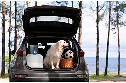 Collapsible Water Container Jug, 4×5.3 Gallon BPA Free Camping Water Storage Canteen with Spigot, for Hiking Backpack RV Outdoors & Emergency, Portable Survival Kit - Food Grade Transparent PE