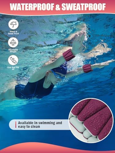 Wrist Ankle Weights Set of 2(1 lb/2 lbs Each) Adjustable Weights Training Intensity for Strength Training Walking Running Yoga Pilates Jogging for Women Men