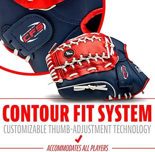 Franklin Sports Baseball + Softball Gloves - Field Master Adult + Youth Baseball + Softball Gloves - Right Hand + Left Hand Gloves - Infield + Outfield Mitts - Multiple Sizes + Colors