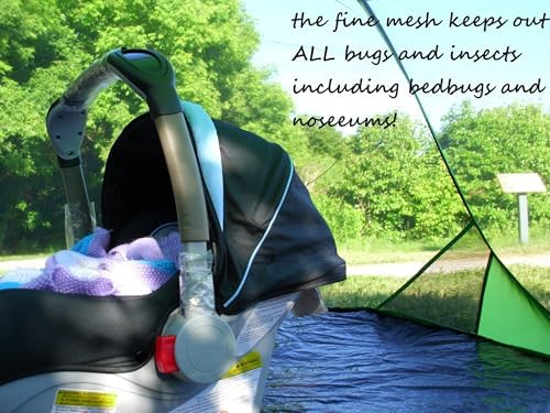 Instant Pop up Screen Tent for Camping, Noseeum Netting has Finer Mesh Than a Mosquito Net (Tarp Floor)